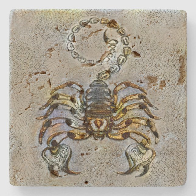 Scorpio Venice Stone Coaster (Front)