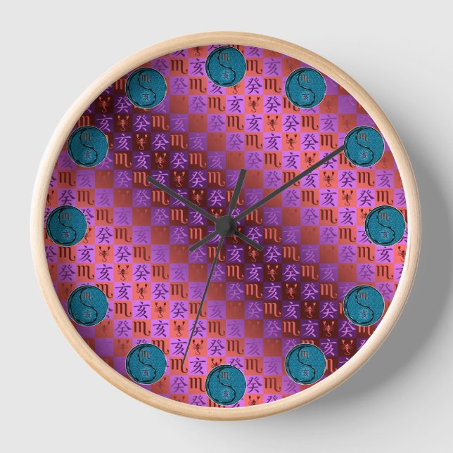 Scorpio & Water Boar Clock (Front)