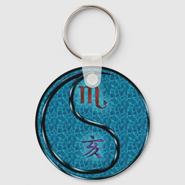 Scorpio & Water Boar Key Ring (Front)
