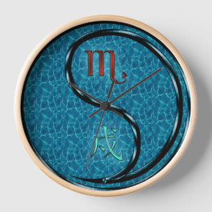 Scorpio & Water Dog Clock