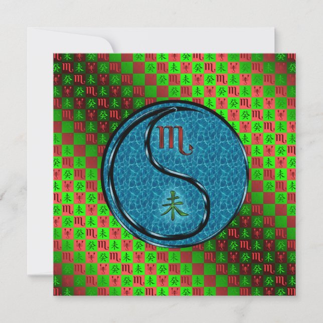 Scorpio & Water Goat Card (Front)