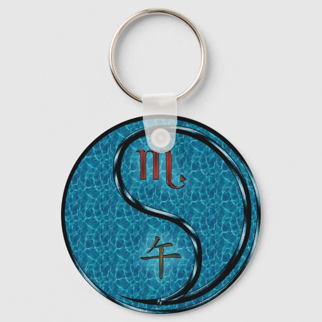 Scorpio & Water Horse Key Ring (Front)