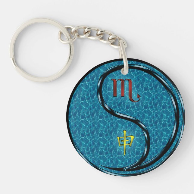 Scorpio & Water Monkey Key Ring (Front)