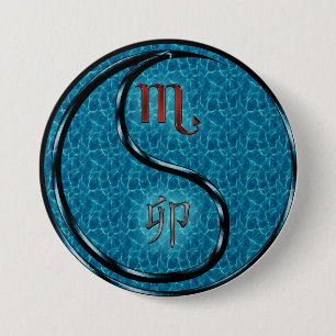 Scorpio & Water Rabbit 7.5 Cm Round Badge