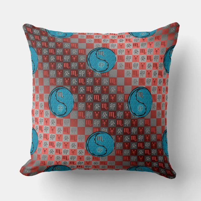 Scorpio & Water Rabbit Cushion (Front)
