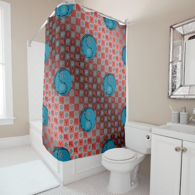 Scorpio & Water Rabbit Shower Curtain (In Situ)