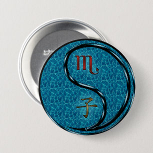 Scorpio & Water Rat 7.5 Cm Round Badge