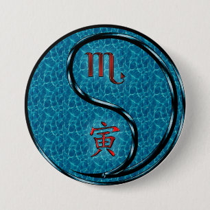 Scorpio & Water Tiger 7.5 Cm Round Badge