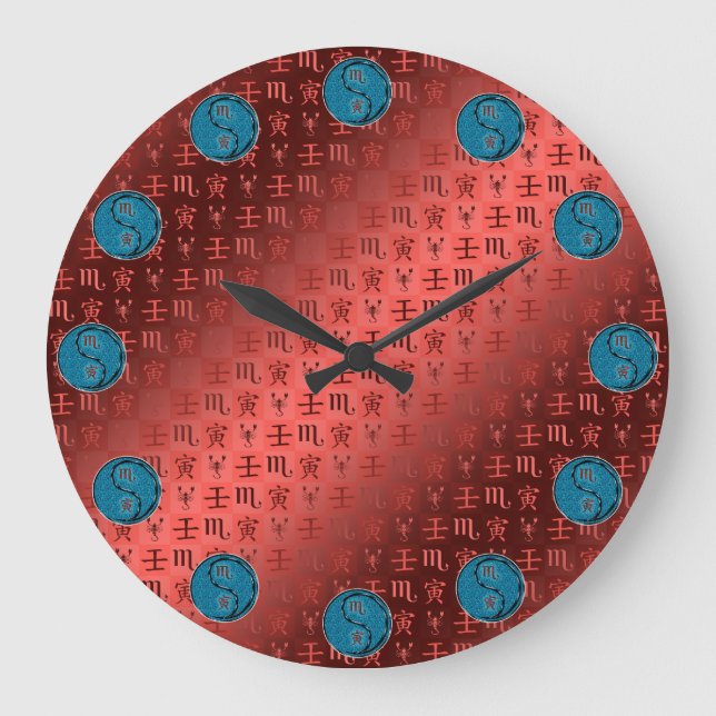 Scorpio & Water Tiger Large Clock (Front)