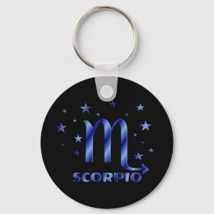 Scorpio with Stars Sun Sign Keychain