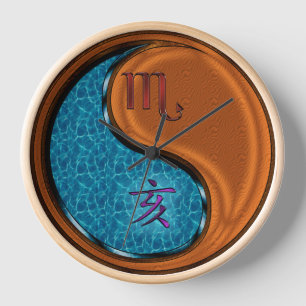 Scorpio & Wood Boar Clock