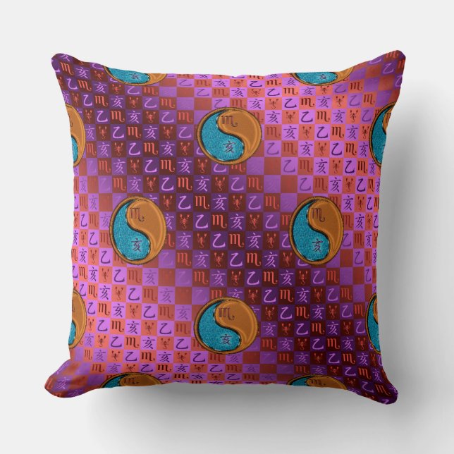 Scorpio & Wood Boar Cushion (Front)