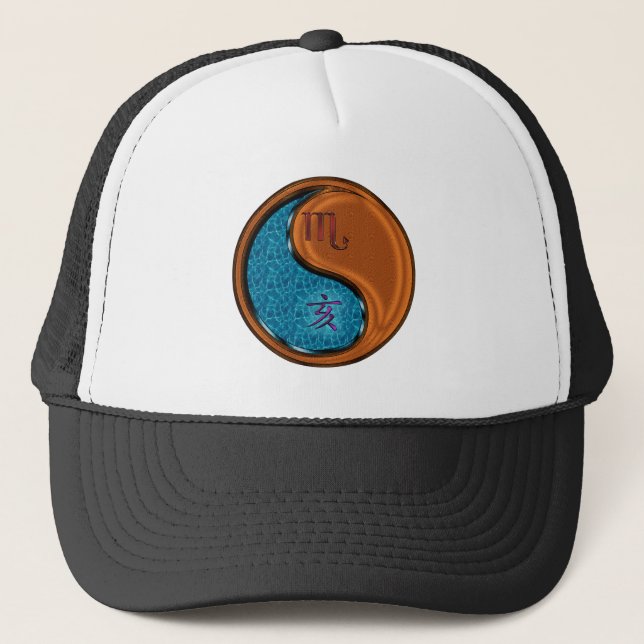Scorpio & Wood Boar Trucker Hat (Front)