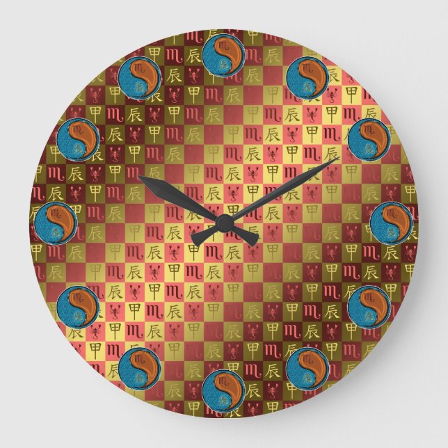 Scorpio & Wood Dragon Large Clock (Front)