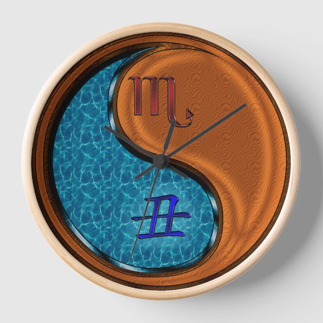 Scorpio & Wood Ox Clock (Front)