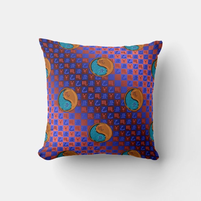 Scorpio & Wood Ox Cushion (Front)