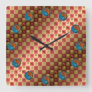 Scorpio & Wood Rat Square Wall Clock