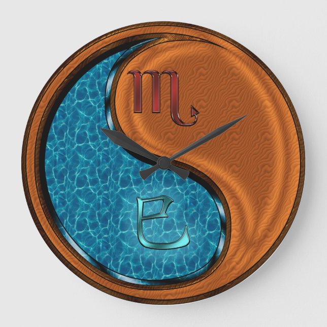 Scorpio & Wood Snake Large Clock (Front)