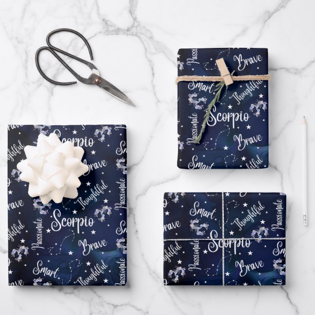 Scorpio Wrapping Paper Sheets  (Front)
