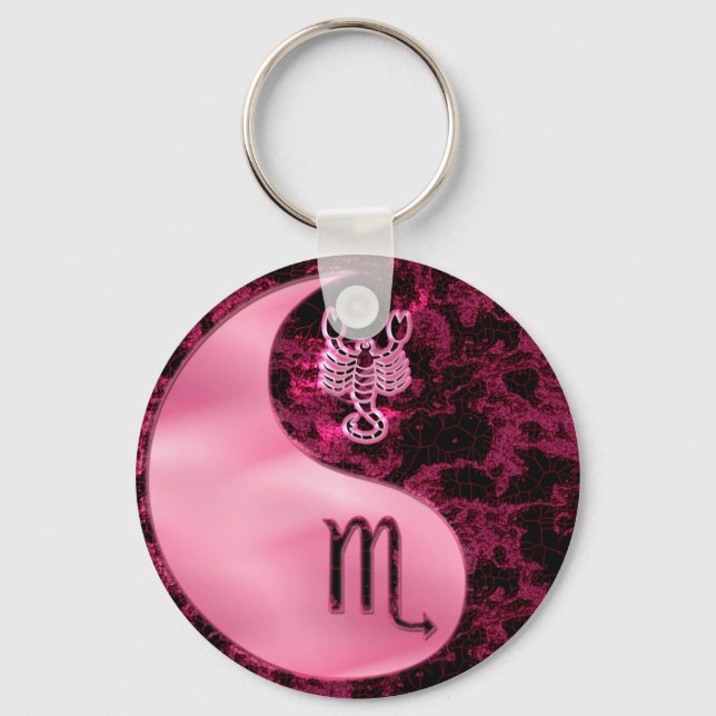 Scorpio Yin Yang Key Ring (Front)