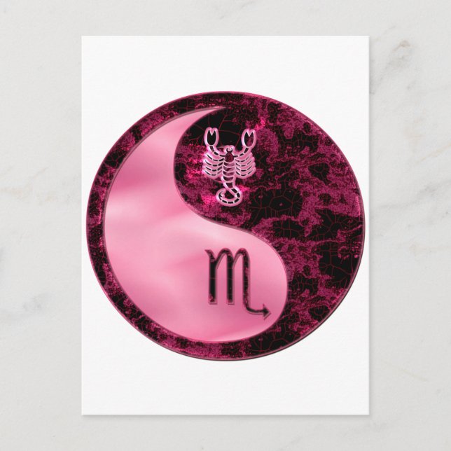 Scorpio Yin Yang Postcard (Front)