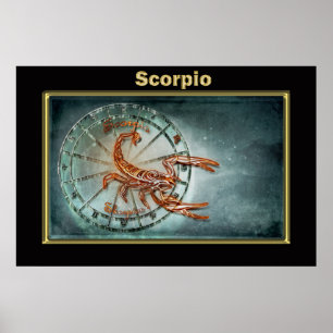 Scorpio  Zodiac Astrology design Poster