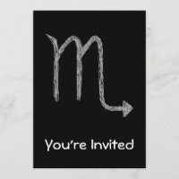 Scorpio. Zodiac Astrology Sign. Black.