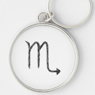 Scorpio. Zodiac Astrology Sign. Key Ring