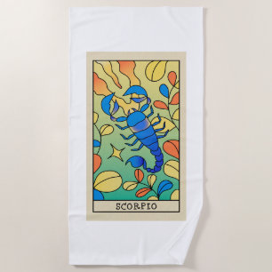 Scorpio Zodiac Beach Towel