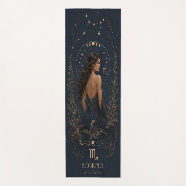 Scorpio Zodiac Celestial Yoga Mat (Front)