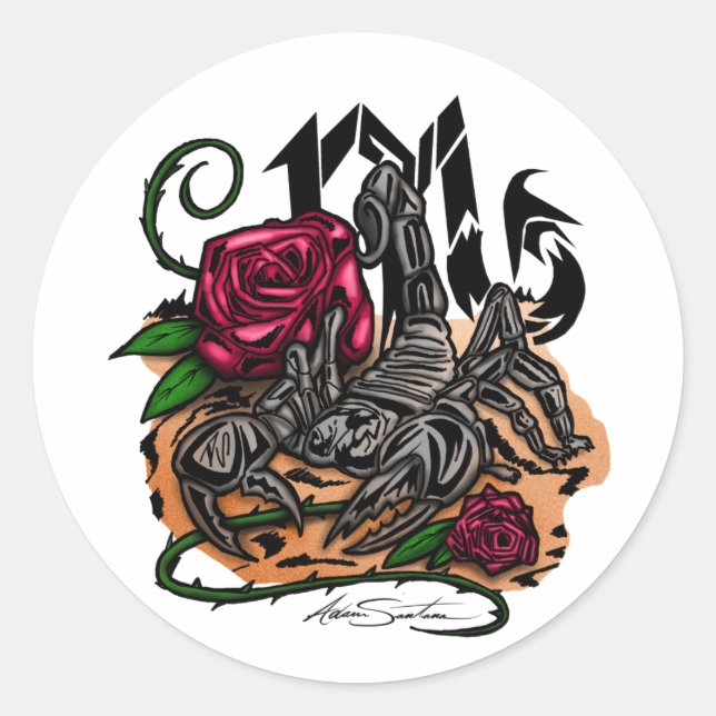 Scorpio - Zodiac Classic Round Sticker (Front)