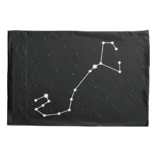 Scorpio Zodiac Constellation Modern Black & White Pillowcase