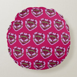Scorpio Zodiac Coquette Heart Birthday Cake Round Cushion