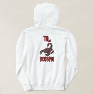 Scorpio Zodiac Crimson Scorpion Cosmic Intensity Hoodie