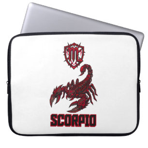 Scorpio Zodiac Crimson Scorpion Cosmic Intensity Laptop Sleeve
