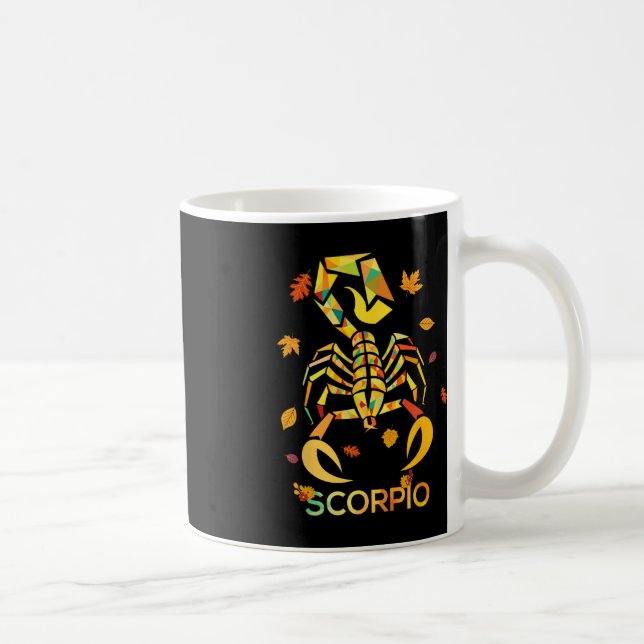 Scorpio Zodiac Fall Scorpion Birthday  Coffee Mug (Right)