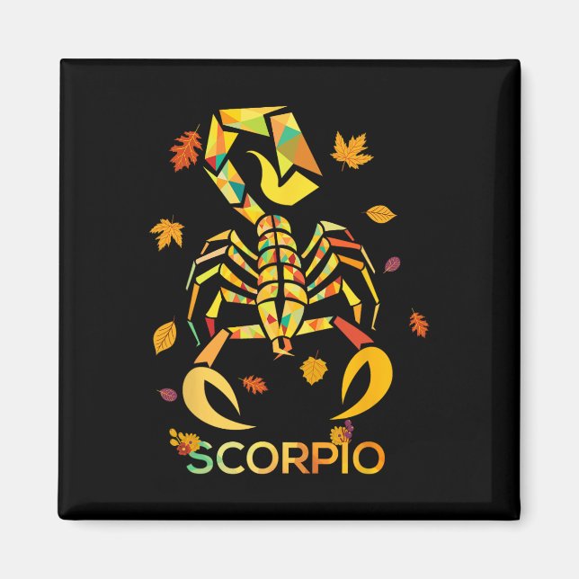 Scorpio Zodiac Fall Scorpion Birthday  Magnet (Front)