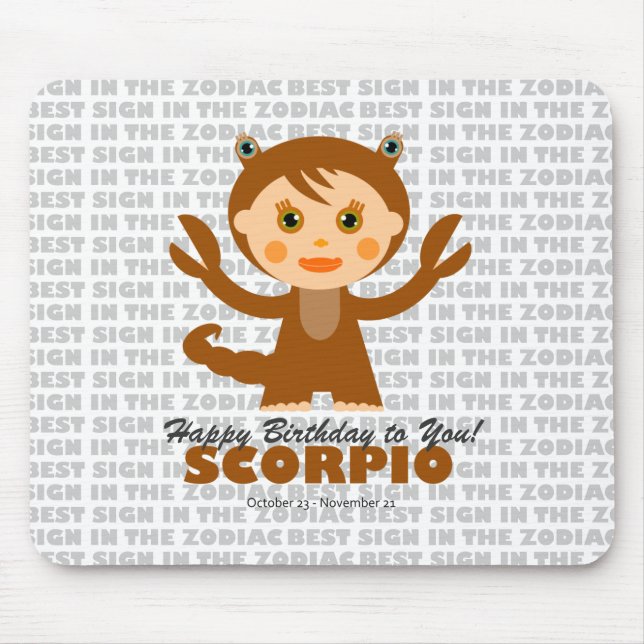 Scorpio Zodiac for Kids Mouse Pad (Front)