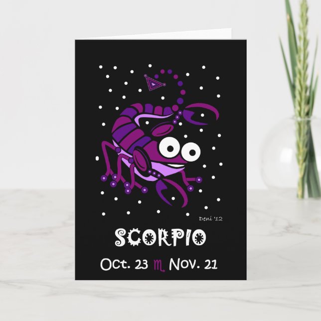 SCORPIO - ZODIAC GREETING CARD (Front)