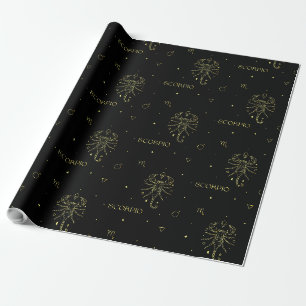 Scorpio zodiac horoscope star sign gradient wrapping paper