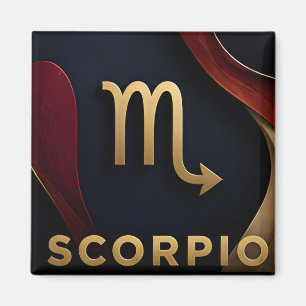 Scorpio Zodiac Luxury Celestial Astrology Gift Magnet