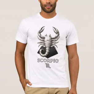 Scorpio Zodiac Scorpion Classical Black White Astr T-Shirt