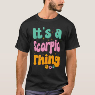 Scorpio Zodiac Sign 70s Hippie Style T-Shirt