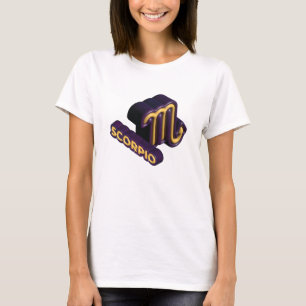 Scorpio Zodiac Sign and Text Design T-Shirt