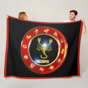 Scorpio Zodiac Sign Astrology Fleece Blanket