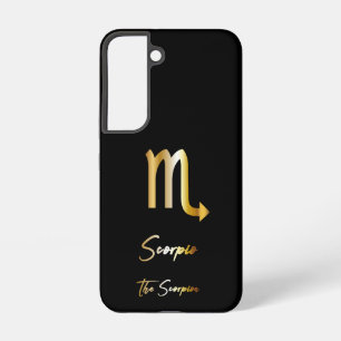 Scorpio Zodiac Sign, Black & Gold  Samsung Galaxy Case