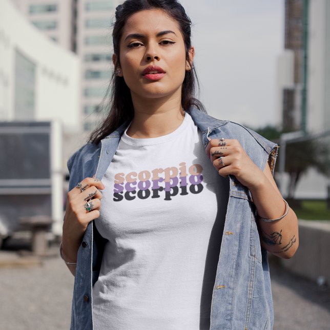 Scorpio Zodiac Sign | Black Power Colour T-Shirt (Creator Uploaded)