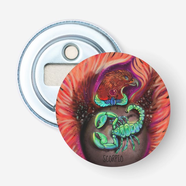 Scorpio Zodiac Sign Bottle Opener (Front)
