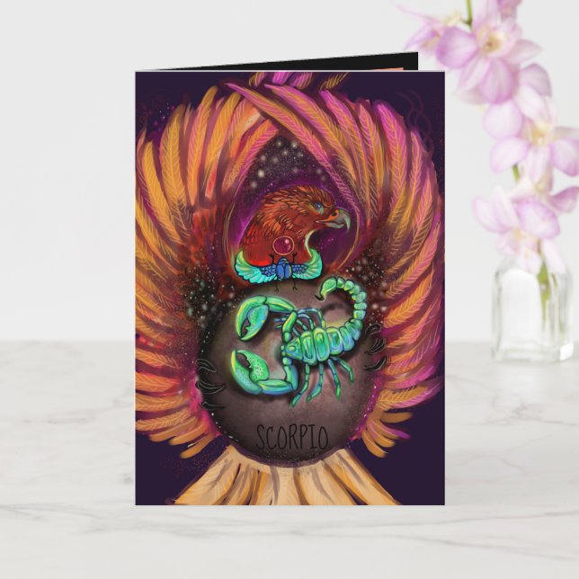 Scorpio Zodiac Sign Card (Orchid)
