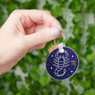 Scorpio Zodiac Sign Celestial Constellation Key Ring